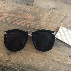 Karen Walker Super Lunar Black Sunglasses